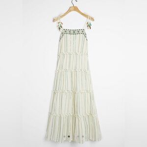 Anthropologie Safa Tiered Shimmer Midi dress size‎ Small